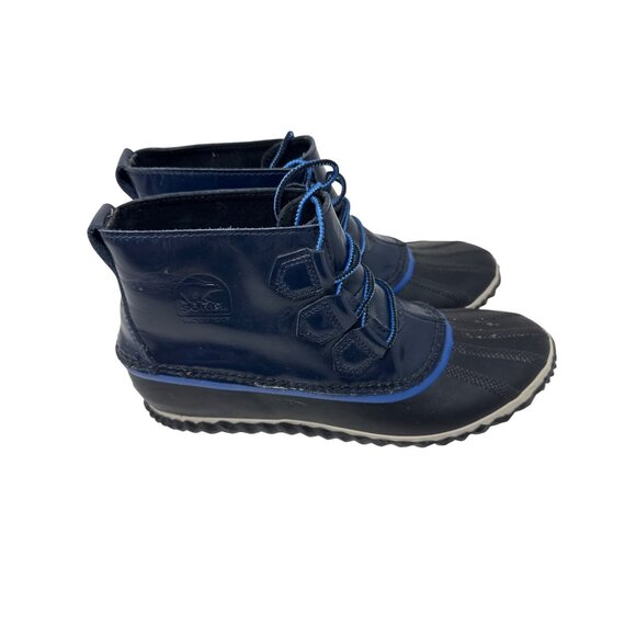 Sorel Out N About Rain Duck Ankle Boots Women's Size 9 Leather Rubber Outsole - Picture 3 of 9